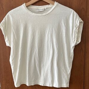 Frank And Oak Cream Short Sleeve Tee